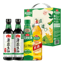 PLUS会员：海天 酱油薄盐礼盒 薄盐生抽500mL*2+上等蚝油挤挤装+料酒500mL7.95元（需领券）