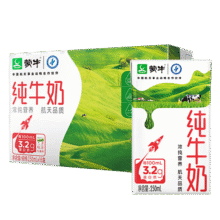 蒙牛 全脂纯牛奶 浓醇营养美味礼盒装 250ml*16盒*2箱139.9元 (月销4000+)