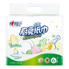 心相印厨房用纸 70节*6卷 吸油厨房纸巾 加大加厚食品可接触级13.92元