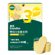 需试用入会、首购：英氏婴幼儿松脆米饼香蕉椰奶味 17.1g4.4元