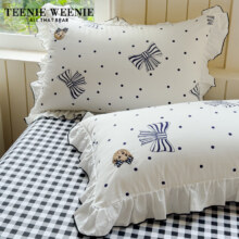 TEENIE WEENIE小熊A类全棉枕套100%纯棉枕头枕芯套48x74cm对装家用学生宿舍枕套 森派 48*74一对装69.5元（需领券）