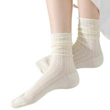 芬腾 女士中筒袜 6双装 抑菌透气33元