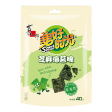 美好时光芝麻海苔脆 夹心芝麻海味即食 烤紫菜礼包节日儿童零食伴手礼 【芝麻海苔脆-约37片】 40g*1袋1.42元（需会员领券）