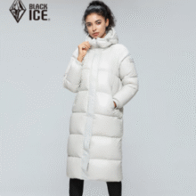 反季白 菜！299g充绒量！Black Ice 黑冰 女士650蓬长款羽绒服FAF8961 两色￥277.86 比上一次爆料降低 ￥76.14
