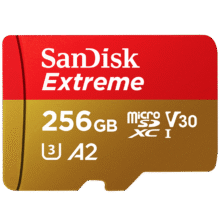 SanDisk 256GB TF(MicroSD)内存卡 4K极速金卡A2 V30 U3行车记录仪 运动相机无人机 监控存储卡153.64元