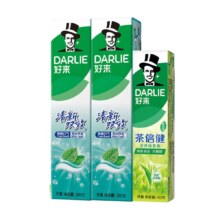 好来 DARLIE 牙膏组合 清新双效200g*2+绿茶160g+赠牙膏40g+牙刷25.1元包邮（需领券）