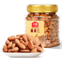 沃隆 碧根果仁长寿果无添加坚果炒货干果果仁每日坚果健康休闲零食 扁桃仁300g/罐69元 (券后省20)
