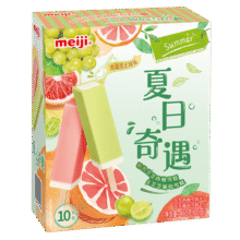 明治（meiji）芝芝西柚、芝芝葡萄雪糕  46g*10支 彩盒装45元 (券后省0.5,月销1w+)
