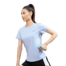361度短袖速干t恤 【女款】凝雾蓝4126H 2XL31元（需领券）