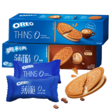 PLUS会员: 奥利奥（Oreo）0糖轻乳拿铁咖啡味薄脆夹心饼干95g 休闲零食 早餐下午茶3.4元（需领券）