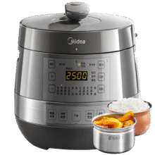 美的（Midea）【国家补贴】0涂层精钢厚釜电压力锅5L双胆全自动智能预约家用煲汤煮饭电饭煲C5856G高压锅4-6人259.38元国补