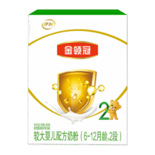 伊利金领冠育护【5倍DHA好脑力】较大婴儿奶粉2段(6-12月)400g
