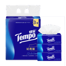 PLUS会员：Tempo 得宝 抽纸 4层90抽3包(无香)*2件12.82元（京东小程序，需领券，合6.41元/件）