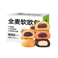碧翠园全麦面包欧包低脂肪面包早餐粗粮代餐健身休闲零食混合口味1040g38.21元（需领券，合12.74元/件）