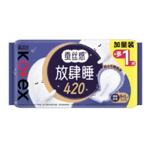 高洁丝Kotex【自有工厂】放肆睡花瓣扇尾420mm8+1片丝薄棉柔卫生巾40.05元（需领券，合6.67元/件）