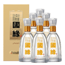 今世缘 国缘淡雅 幽雅醇厚型白酒 42度 500ml*6瓶 整箱装 父亲节送礼698元 (券后省50,月销7000+)