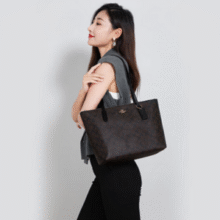 Coach 蔻驰 中号女士PVC配皮单肩手提包/托特包4455新低835.25元包邮
