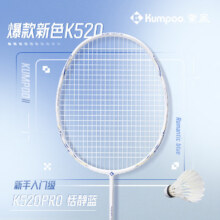薰风（KUMPOO）羽毛球拍单拍全碳素轻耐打超轻攻守兼备拍单拍 K520Pro升级版 K520PRO【已穿线】 白/蓝114元（需用券）