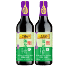 【百补】李锦记薄盐生抽600g*2瓶12.9元