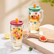 乐唯诗 玻璃冰霸吸管杯 620ml券后12.9元