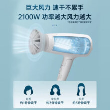 飞利浦（PHILIPS）小花筒电吹风机BHD378家用2100W功率冷热风吹风筒理发店 礼物送女生 2000万负离子BHD378139元