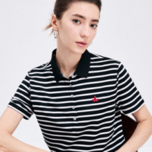 2025年春款！Navigare 意大利小帆船 女士撞色条纹Polo衫2325525517 两色￥199.45