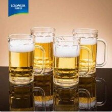 Lovwish 乐唯诗 带把大容量啤酒杯 330ml*4只16.9元包邮