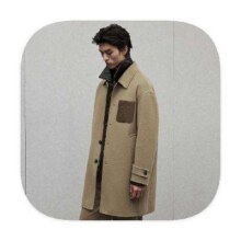 GXG 男子仿皮革羊毛大衣287元