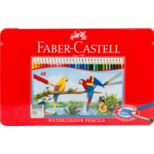 辉柏嘉（Faber-castell）水溶性彩铅笔彩色铅笔48色手绘涂色专业美术生绘画笔套装115949红铁盒装美术写生152.1元 (券后省0.9)