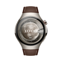 Plus:华为鸿蒙AI智能手表 HUAWEI WATCH 5 46mm高端款 航天级钛合金表壳深棕色素皮复合表带 华为watch5手表2999元