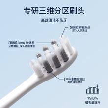 舒客 T3电动牙刷 赠刷头*4 牙膏*2 冰岛白+挪威蓝 两支装券后138.2元