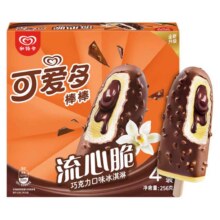 可爱多 棒棒流心脆巧克力口味冰淇淋 4支*64g 冰淇淋 *8件69.16元（需领券，合8.64元/件）