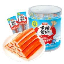 plus：力诚蟹柳250g罐装休闲零食蟹肉蟹棒小吃办公室零食即食海鲜搭档57.84元（合19.28元/件）