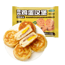 需首单：华田禾邦 鲜肉鸡蛋汉堡 600g 4只 肉饼馅饼 半成品35.6元（需领券，合7.12元/件）