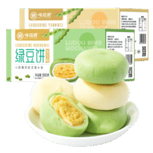 味滋源 绿豆饼500g原味绿豆味早餐代餐宿舍夜宵充饥传统糕点心4.32元包邮