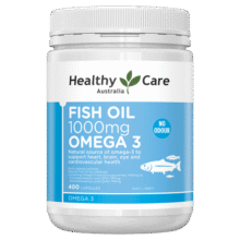 HealthyCare深海鱼油胶囊Omega-3含DHA EPA成人中老年成人适用400粒澳洲进口109元 (月销6000+)