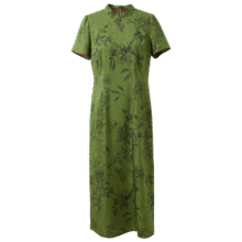3COLOUR 三彩 绿通青云 微胖系列 中式旗袍裙258元