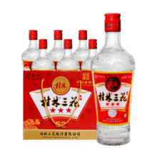 桂林三花酒 高度白酒 米香型 三星三花玻瓶 52度 480ml*6瓶 整箱装185元 (券后省20,月销2000+)