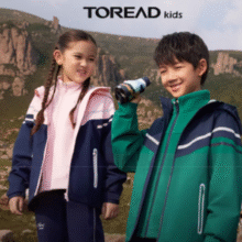 Toread Kids 探路者 儿童春秋款保暖防风透气连帽软壳外套 120~170cm￥77.00