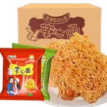 九洲五味干脆面掌心脆干吃方便面夜宵充饥零食小吃休闲食品整箱装7.28元