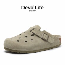 经典软木拖鞋！Devo Life 的沃 女款反绒牛皮软木凉拖鞋 多款￥89.10 2.4折