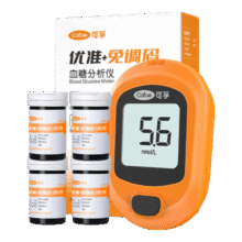 限地区：可孚 血糖仪免调码家用高精准检测仪优准+仪器+25试纸+等量采血针棉片15.4元