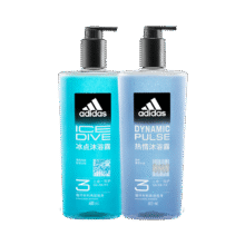 plus、学生价：阿迪达斯 （adidas）男士沐浴露洗发水洗面奶三效合一套装 冰点600ml+热情600ml56.87元（需领券）
