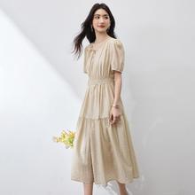 百图 Betu 女士系带领灯笼袖连衣裙204.35元