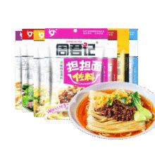 微信小程序：周君记 方便面酸辣粉调料包 7袋装 1kg 7种口味 21小包30.9元（需领券）