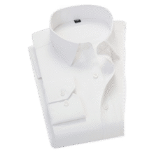 凡客诚品【父亲节礼物】衬衫男商务易打理纯色西服正装衬衣男士白衬衫 长-纯白色 4299元