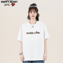 Charles Jang's Happy Heart 查尔斯桃心 男女同款潮流印花短袖T恤 多色￥55.00