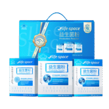 PLUS95折：益倍适（Life Space）增强免疫力益生菌蓝帽子益生菌粉48袋礼盒装236.55元、包邮