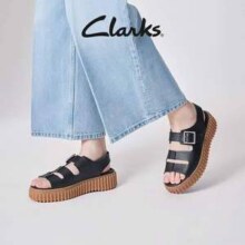 Clarks 其乐 Torhill Seam 女士牛皮厚底松糕凉鞋 2色394.3元包邮
