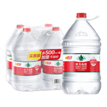 plus：农夫山泉 饮用天然水 4.5L*4桶 塑膜装